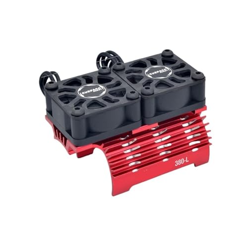 XAQRYQO RC Autoteile RC-Motorlüfter Kühlkörper Für 380 390 540 550 Bürstenlosen Motor 28/29/36 Mm RC-Auto-Upgrades Ersatzzubehör(Red,28 29mm Dual Fan) von XAQRYQO