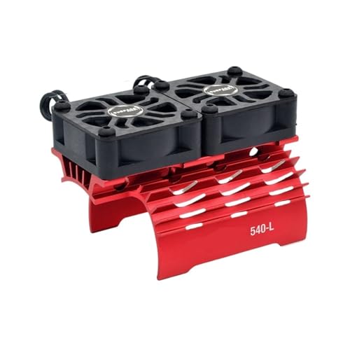 XAQRYQO RC Autoteile RC-Motorlüfter Kühlkörper Für 380 390 540 550 Bürstenlosen Motor 28/29/36 Mm RC-Auto-Upgrades Ersatzzubehör(Red,36mm Dual Fan) von XAQRYQO