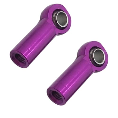 XAQRYQO RC-Links-Gestänge 2X Metall M3 Link Rod End Joint 3MM Ball Kopf Loch L 4 5MM Für RC Auto LKW Upgrade Teil Ersatzteil(Purple) von XAQRYQO