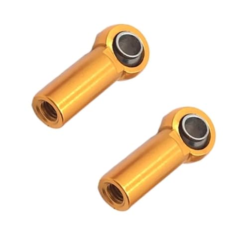 XAQRYQO RC-Links-Gestänge 2X Metall M3 Link Rod End Joint 3MM Ball Kopf Loch L 4 5MM Für RC Auto LKW Upgrade Teil Ersatzteil(Yellow) von XAQRYQO