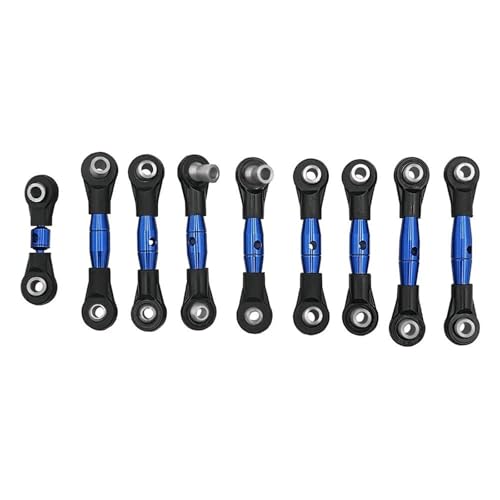XAQRYQO RC-Links-Gestänge Für 4-Tec 2.0 Für VXL Für AWD-Chassis Nr. 83076-4 1/10 RC-Auto-LKW-Modell-Upgrade-Teile 9-teiliges Verbindungsstangen-Set Aus Metall(Blue) von XAQRYQO