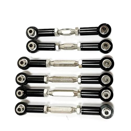 XAQRYQO RC-Links-Gestänge Für ARRMA Für SENTON 3S 1/10 RC-Auto, RC-Upgrade-Teil, RC-Lenkstangensatz, Lenkstangensatz Aus Aluminiumlegierung(Black) von XAQRYQO