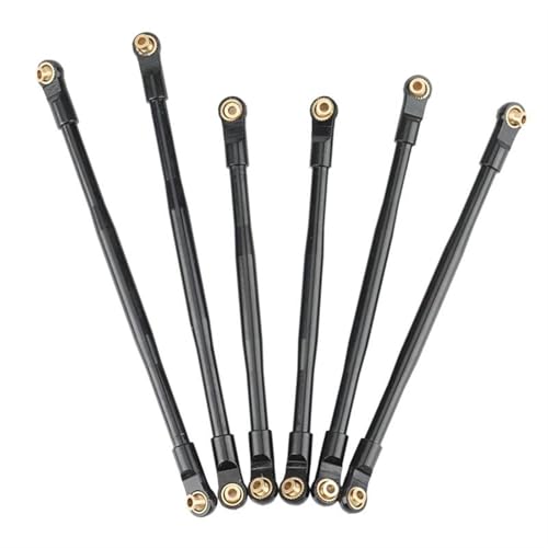 XAQRYQO RC-Links-Gestänge Für AXIAL Für RBX10 Für Ryft 1/10 RC Crawler Upgrade Teile Zubehör 6 Stück Metall Link Rod Linkage Zugstangen-Set(Black) von XAQRYQO