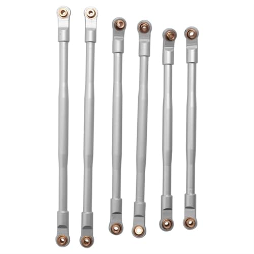 XAQRYQO RC-Links-Gestänge Für AXIAL Für RBX10 Für Ryft 1/10 RC Crawler Upgrade Teile Zubehör 6 Stück Metall Link Rod Linkage Zugstangen-Set(White) von XAQRYQO