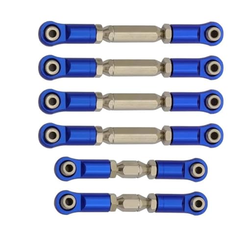 XAQRYQO RC-Links-Gestänge Für Arrma Für Granite Für SENTON Für VORTEKS Für Typhon Für Big Für Rock 1/10 RC-Auto-Upgrade-Teile Metall-Spurstangen-Verbindungssatz(Blue) von XAQRYQO