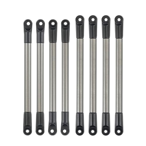 XAQRYQO RC-Links-Gestänge Für Axial Für SCX10 90027 Für D90 D110 CC01 TF2 1/10 RC Crawler Auto 8-teilige Metallverbindungsstange Zugstange 275 MM Radstand von XAQRYQO