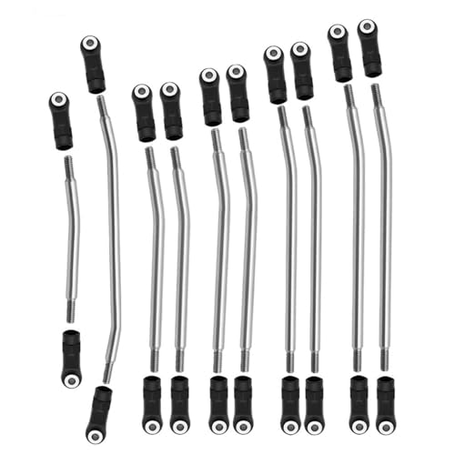 XAQRYQO RC-Links-Gestänge Für Axial Für SCX10 SCX10II 90046 1/10 RC Crawler Auto 313mm/324mm Metall Link Set Gestänge Lenkstange Mit Kunststoff End Kit von XAQRYQO
