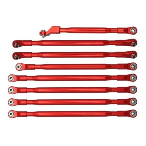 XAQRYQO RC-Links-Gestänge Für Axial Für SCX6 AXI05000 Für JLU 1/6 RC Crawler Auto Upgrades Teile Metall Link Rod Linkage Krawatte Stange Zugstange(Red) von XAQRYQO