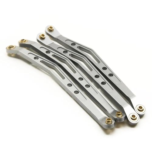 XAQRYQO RC-Links-Gestänge Für Axial Für Wraith 90018 1/10 RC Crawler Auto Aluminium Legierung Link Stange Oberen Unteren Arm Chassis Suspension Verknüpfung(Silver,Upper Links) von XAQRYQO