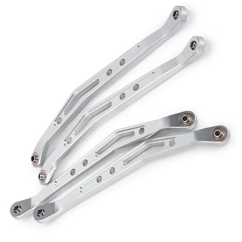 XAQRYQO RC-Links-Gestänge Für Axial Für Wraith 90018 1/10 RC Crawler Auto Aluminium Legierung Link Stange Oberen Unteren Arm Chassis Suspension Verknüpfung(White,Upper Links) von XAQRYQO