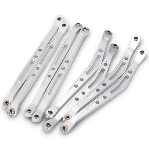 XAQRYQO RC-Links-Gestänge Für Axial Für Wraith 90018 1/10 RC Crawler Auto Aluminium Legierung Link Stange Oberen Unteren Arm Chassis Suspension Verknüpfung(White,Upper Lower Links) von XAQRYQO