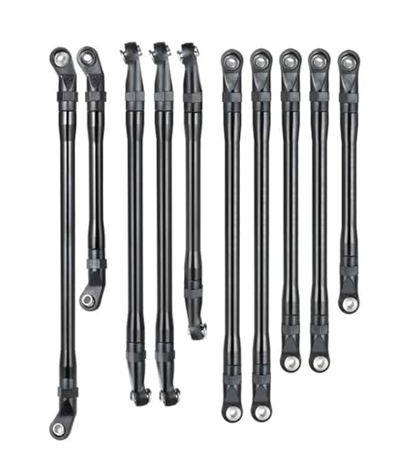 XAQRYQO RC-Links-Gestänge Für Axial SCX10 II 90046 1/10 RC Crawler Auto Upgrades Teile Zubehör 10 Teile/Satz CNC Aluminium Legierung Stange Linkage Set von XAQRYQO