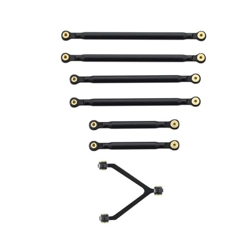 XAQRYQO RC-Links-Gestänge Für Axial SCX24 90081 1/24 RC Crawler Car Upgrade Teile Zubehör Metall Zugstange Verbindungsgestänge Spurstangensatz Verbindungsstange(Black) von XAQRYQO