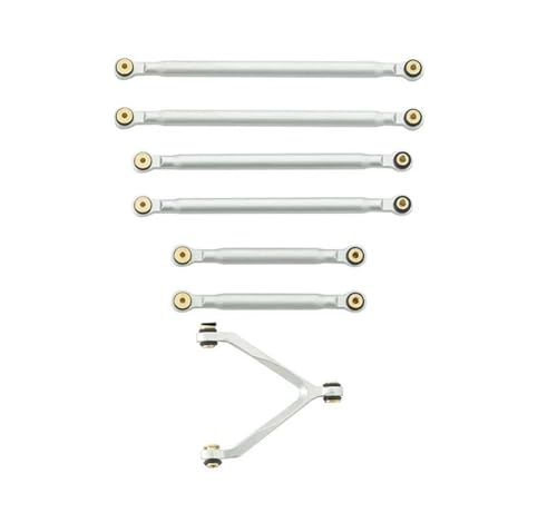 XAQRYQO RC-Links-Gestänge Für Axial SCX24 90081 1/24 RC Crawler Car Upgrade Teile Zubehör Metall Zugstange Verbindungsgestänge Spurstangensatz Verbindungsstange(White) von XAQRYQO