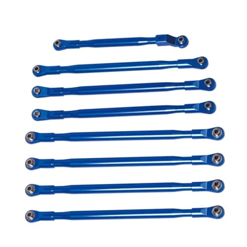 XAQRYQO RC-Links-Gestänge Für Axial SCX6 Für JLU Für Wrangler 1/6 RC Crawler Auto-Upgrades Zubehör 8-teiliges Verbindungsstückset Aus Aluminiumlegierung(Blue) von XAQRYQO