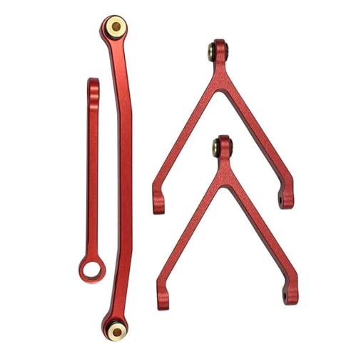 XAQRYQO RC-Links-Gestänge Für FMS FCX24 1/24 RC-Autoteil, 4-TLG. Aluminiumlegierung, Stärkere Lenkstange, Lenkgestänge, Spurstange, RC-Auto-Verbindungsstange von XAQRYQO