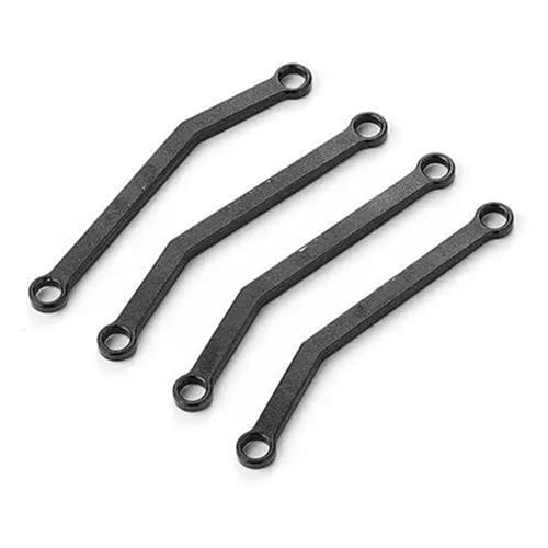 XAQRYQO RC-Links-Gestänge Für FMS FCX24 1/24 RC-Autoteil, RC-Autozubehör, Ersatzteile, 4-teiliges Lenkstangenset Aus Aluminiumlegierung(Black) von XAQRYQO
