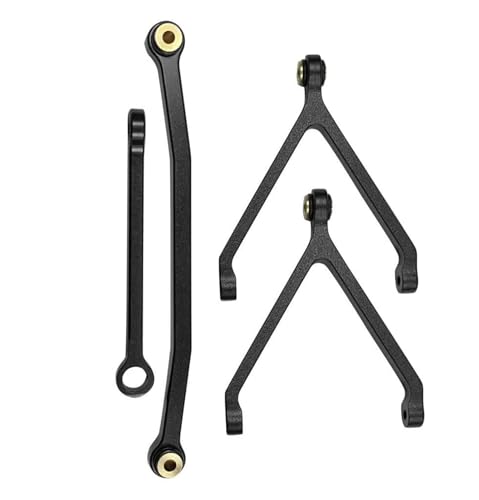 XAQRYQO RC-Links-Gestänge Für FMS FCX24 1/24 RC-Autoteil, RC-Autozubehör, Ersatzteile, RC-Upgrade-Teil, 4-teilige Lenkstange Aus Aluminiumlegierung(Black) von XAQRYQO