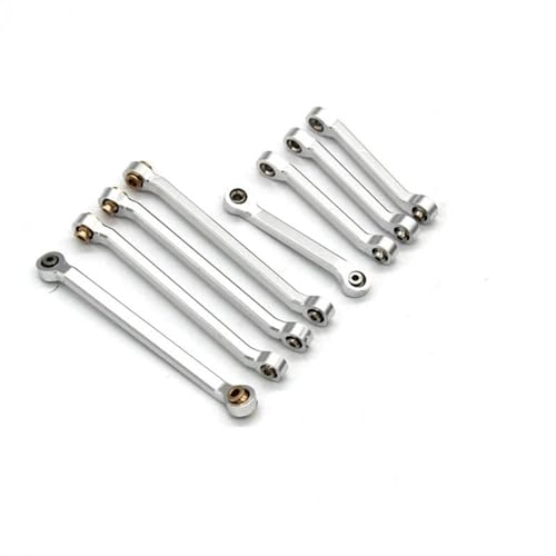 XAQRYQO RC-Links-Gestänge Für FMS Für EAZYRC Für Rochobby Für MOGRICH 1/18 RC Auto Upgrades Teile Zubehör Metall Chassis Linkage Link Rod Zugstange(White) von XAQRYQO