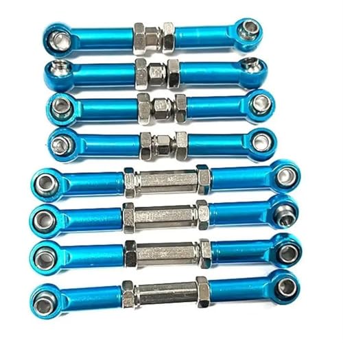 XAQRYQO RC-Links-Gestänge Für FMS Für FCX24 1/24 RC-Autoteil, Lenkstangensatz Aus Aluminiumlegierung, RC-Upgradeteil, RC-Lenkstangensatz(Blue) von XAQRYQO