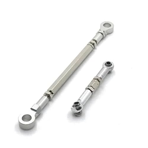 XAQRYQO RC-Links-Gestänge Für HB Für Spielzeug ZP1001 ZP1002 ZP1003 ZP1004 1/10 RC Crawler Auto Upgrade Teile Metall Lenkstange Servo Link Rod(Silver) von XAQRYQO