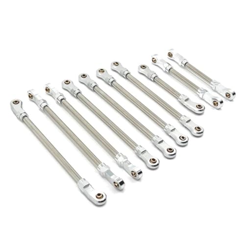 XAQRYQO RC-Links-Gestänge Für HB R1001 R1002 R1003 10 Stück Metallverbindungsstange Verstellbares Gestänge 1/10 RC Auto Upgrade Teile Zubehör(White) von XAQRYQO