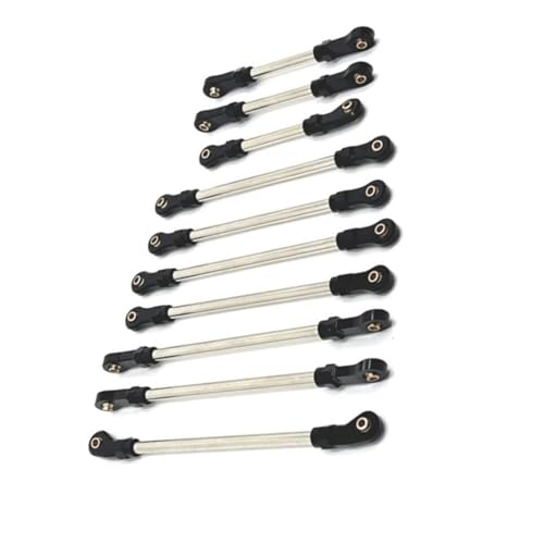 XAQRYQO RC-Links-Gestänge Für HB R1001 R1002 R1003 10 Stück Metallverbindungsstange Verstellbares Gestänge 1/10 RC Auto Upgrade Teile Zubehör Crawler Verbindungsstange(Black) von XAQRYQO