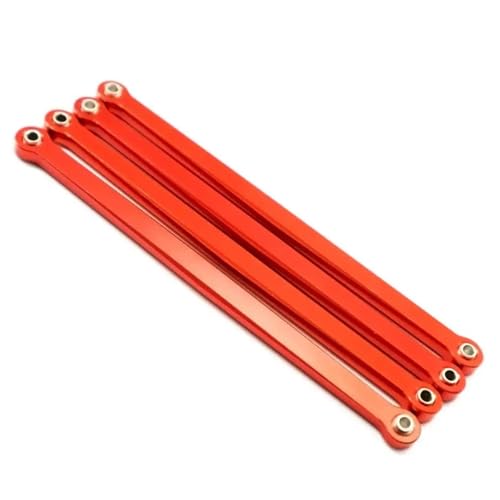 XAQRYQO RC-Links-Gestänge Für HPI Für Venture 1/10 RC-Autoteil, RC-Autozubehör, Ersatzteile, 4-teiliges Lenkstangenset Aus Aluminiumlegierung(Red) von XAQRYQO