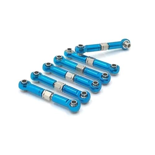 XAQRYQO RC-Links-Gestänge Für HS 18301 18302 18311 18312 18321 18322 1/18 RC-Auto-Upgrade-Teile, Einstellbare Gestänge, Zugstange, RC-Auto-Verbindungsstange(Blue) von XAQRYQO