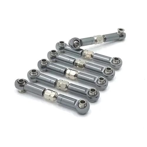 XAQRYQO RC-Links-Gestänge Für HS 18301 18302 18311 18312 18321 18322 1/18 RC-Auto-Upgrade-Teile, Einstellbare Gestänge, Zugstange, RC-Auto-Verbindungsstange(Gray) von XAQRYQO