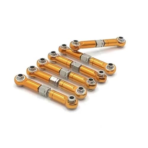 XAQRYQO RC-Links-Gestänge Für HS 18301 18302 18311 18312 18321 18322 1/18 RC-Auto-Upgrade-Teile, Einstellbare Gestänge, Zugstange, RC-Auto-Verbindungsstange(Yellow) von XAQRYQO