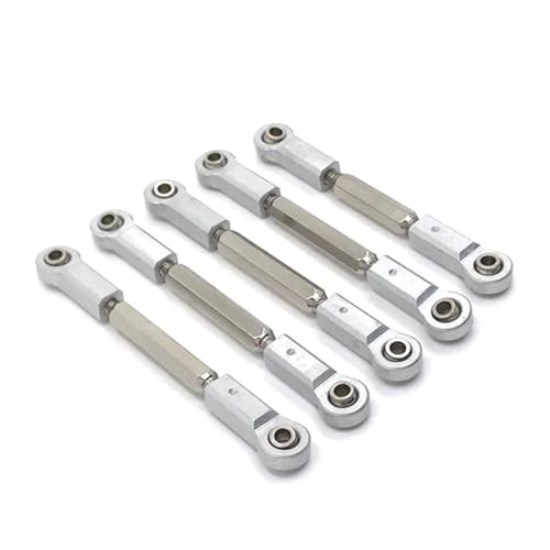 XAQRYQO RC-Links-Gestänge Für JLB J3 EA1018R 1/10 RC Crawler Auto Upgrades Teile Zubehör Metall Upgrade Lenkstange Verbindungsstange(Silver) von XAQRYQO