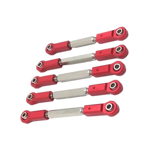 XAQRYQO RC-Links-Gestänge Für JLB J3 Für Monster 1/10 RC Trucks, Auto-Upgrade-Teil, Lenkgestänge, RC-Autoteil, Langlebiges, Spurstange(Red) von XAQRYQO