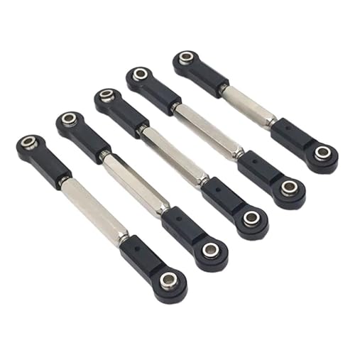 XAQRYQO RC-Links-Gestänge Für JLB J3 Für Monster 1/10 RC Trucks, Auto-Upgrade-Teil, Lenkgestänge, RC-Autoteil, Stärkeres, Spurstange(Black) von XAQRYQO