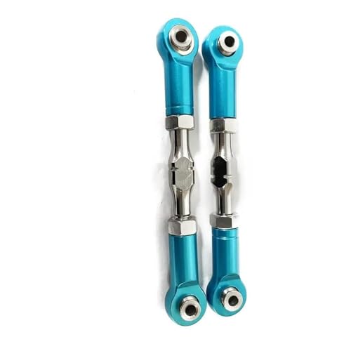 XAQRYQO RC-Links-Gestänge Für LOSI Für Baja Für Rey 4WD 1/10 RC-Autoteil, 2 Stück, Stärkere Lenkstange Aus Aluminiumlegierung, Lenkgestänge, Spurstange(Blue) von XAQRYQO