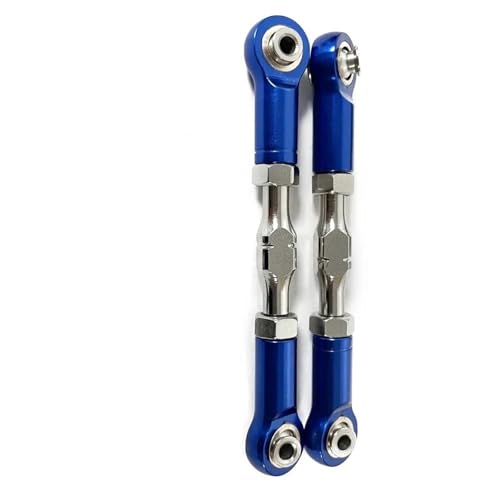 XAQRYQO RC-Links-Gestänge Für LOSI Für Baja Für Rey 4WD 1/10 RC-Autoteil, 2 Stück, Stärkere Lenkstange Aus Aluminiumlegierung, Lenkgestänge, Spurstange(Dark Blue) von XAQRYQO