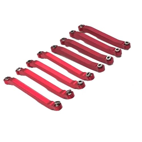 XAQRYQO RC-Links-Gestänge Für MN D90 1/12 RC-Autoteil RC-Autozubehör 8X Lenkgestänge-Spurstange Aus Aluminiumlegierung(Red) von XAQRYQO