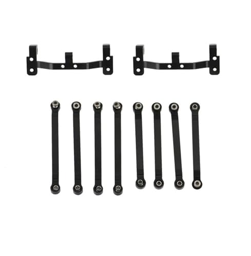 XAQRYQO RC-Links-Gestänge Für MN D90 D96 D99S MN98 MN99S 1/12 RC Auto Upgrade Teile Metall Zugstange Verbindungsstange Gestänge Mit Zugstangenmontagesatz(Black) von XAQRYQO
