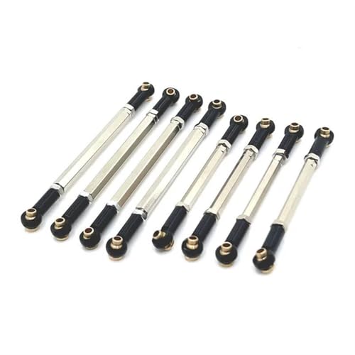 XAQRYQO RC-Links-Gestänge Für MN128 MN86 MN86S MN86K MN86KS Für MN G500 1/12 RC Auto Upgrade-Teile Zubehör 8-teiliges Metall-Verbindungsstangen-Zugstangen-Verbindungsset(Black) von XAQRYQO