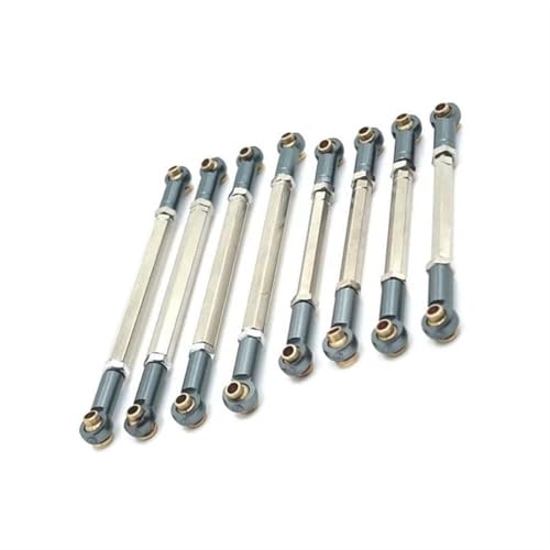 XAQRYQO RC-Links-Gestänge Für MN128 MN86 MN86S MN86K MN86KS Für MN G500 1/12 RC Auto Upgrade-Teile Zubehör 8-teiliges Metall-Verbindungsstangen-Zugstangen-Verbindungsset(Gray) von XAQRYQO