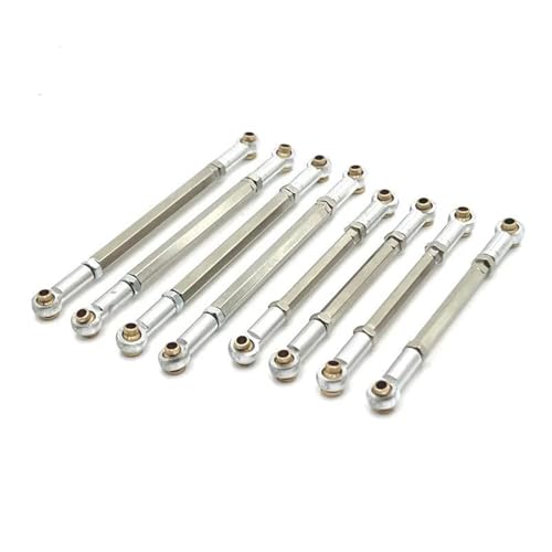 XAQRYQO RC-Links-Gestänge Für MN128 MN86 MN86S MN86K MN86KS Für MN G500 1/12 RC Auto Upgrade-Teile Zubehör 8-teiliges Metall-Verbindungsstangen-Zugstangen-Verbindungsset(White) von XAQRYQO