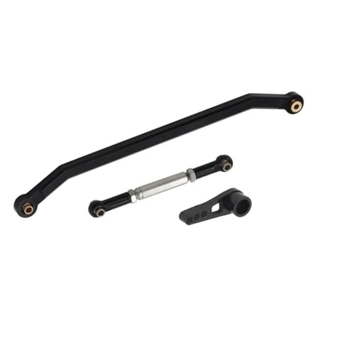 XAQRYQO RC-Links-Gestänge Für MN128 MN86 MN86S MN86K MN86KS MNG500 1/12 RC Track Truck Upgrade-Teile Metall-Lenkgestänge Spurstange Und Servoarm(Black) von XAQRYQO