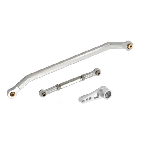 XAQRYQO RC-Links-Gestänge Für MN128 MN86 MN86S MN86K MN86KS MNG500 1/12 RC Track Truck Upgrade-Teile Metall-Lenkgestänge Spurstange Und Servoarm(Silver) von XAQRYQO