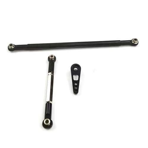 XAQRYQO RC-Links-Gestänge Für MN86K MN86KS 1/12 rc Cars Crawler Upgrade Ersatzteile Metalle Einstellbare Lenkgestänge Servo Link Zugstange Servoarm(Black) von XAQRYQO