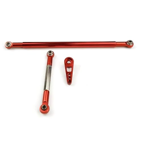 XAQRYQO RC-Links-Gestänge Für MN86K MN86KS 1/12 rc Cars Crawler Upgrade Ersatzteile Metalle Einstellbare Lenkgestänge Servo Link Zugstange Servoarm(Red) von XAQRYQO