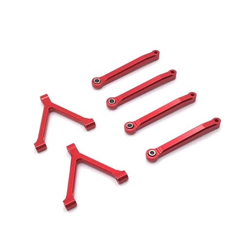XAQRYQO RC-Links-Gestänge Für SG-2801 1/28 4WD RC Crawler Auto Upgrades Teile Zubehör Ersatzteile Metall 6 Stück Links Gestänge(Red) von XAQRYQO