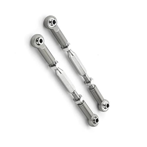 XAQRYQO RC-Links-Gestänge Für Slash 4x4 1/10 Off-Road RC-Upgrade-Teil Lenkstange RC-Autoteil Langlebige Lenkgestänge Spurstange(Silver) von XAQRYQO