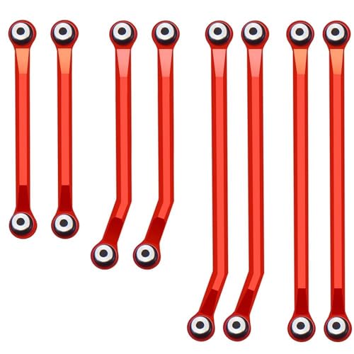 XAQRYQO RC-Links-Gestänge Für TRX4M K10 Für High Für Trail 1/18 RC Crawler Auto Upgrade Zubehör Metall Chassis Links Verknüpfung(Red) von XAQRYQO
