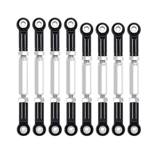 XAQRYQO RC-Links-Gestänge Für WPL C14 C24 1/16 RC Auto Upgrades Teile Metall Chassis Verbindungsstange Zugstangengestänge Und Spurstangenhalterung(Black) von XAQRYQO