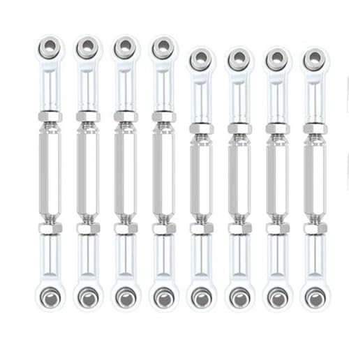 XAQRYQO RC-Links-Gestänge Für WPL C14 C24 1/16 RC Auto Upgrades Teile Metall Chassis Verbindungsstange Zugstangengestänge Und Spurstangenhalterung(White) von XAQRYQO
